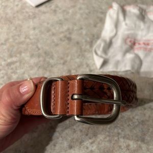 Coach tan braided belt